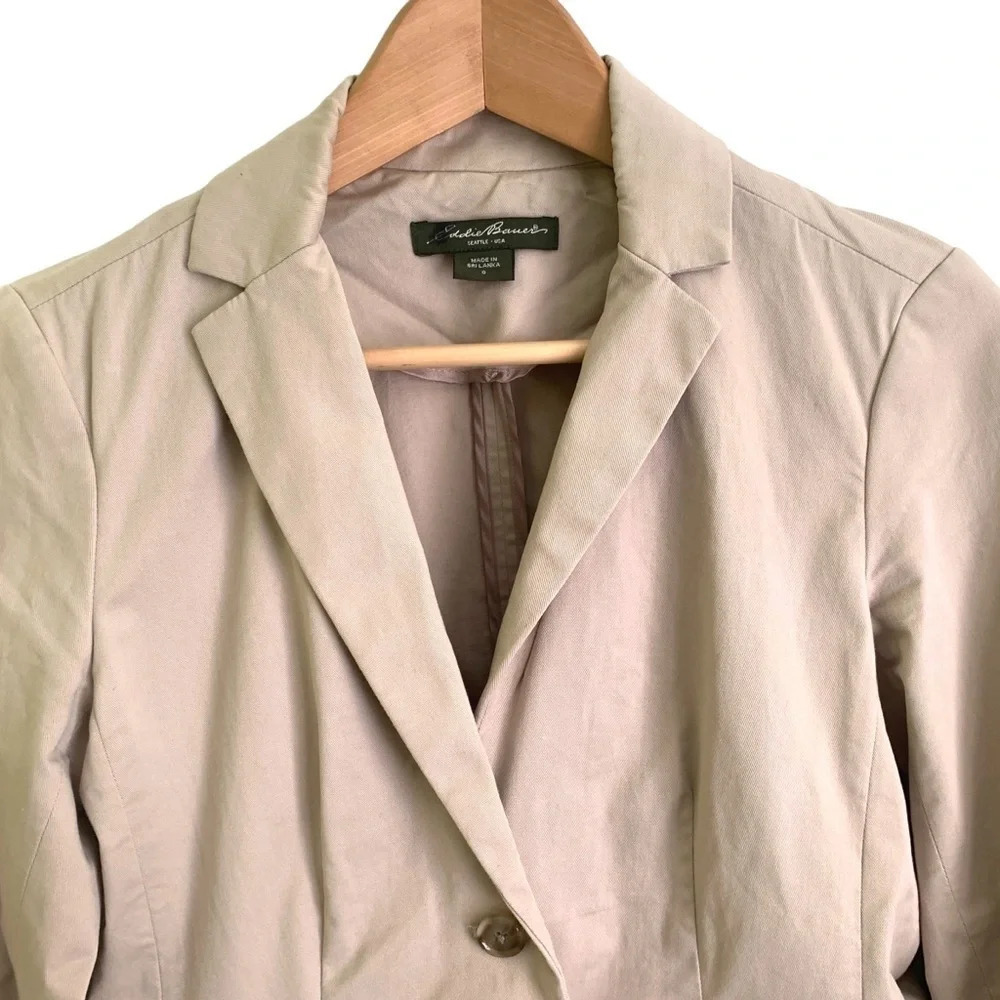 Eddie Bauer Beige Blazer Jacket - Picture 3 of 7